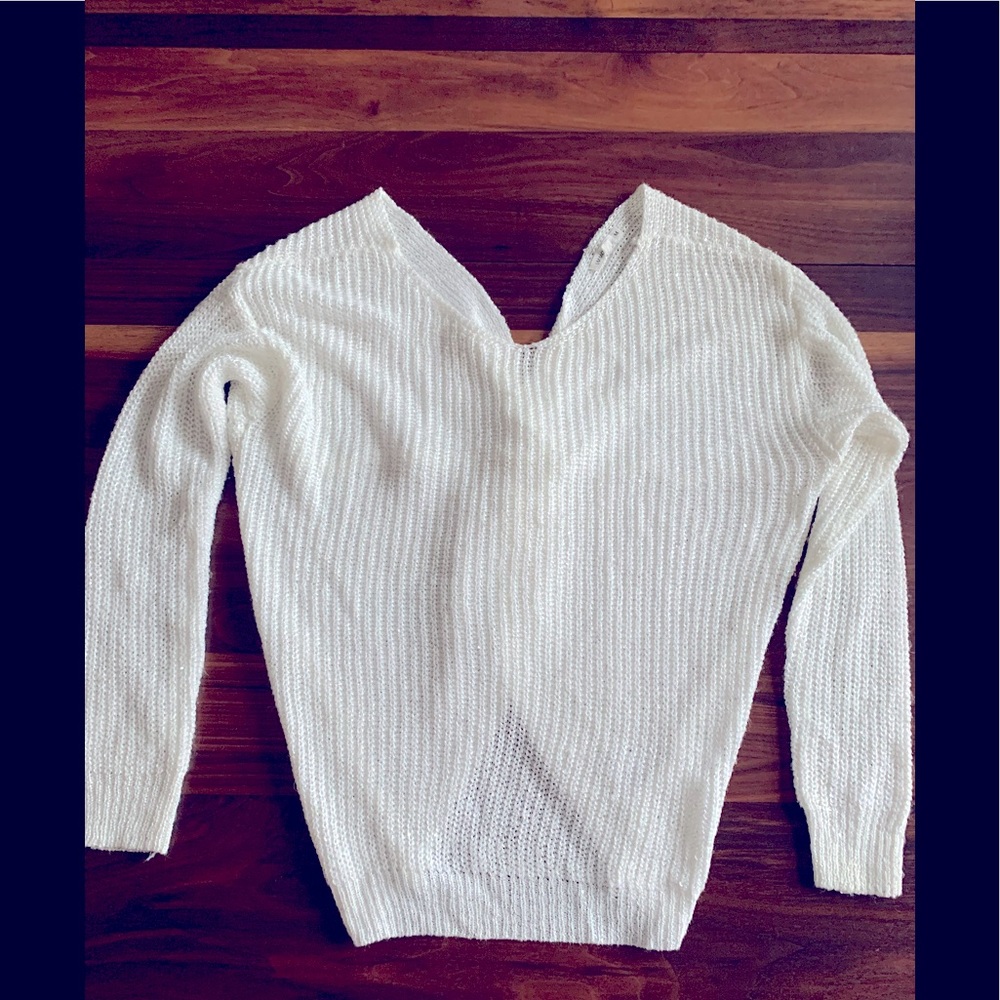 All sweater with ✨ & lovely V cropped back
